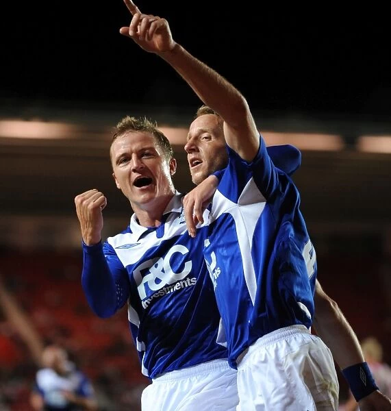 Birmingham City: Lee Bowyer and Gary McSheffrey Celebrate First Goal in Carling Cup Second Round Against Southampton (August 25, 2009)