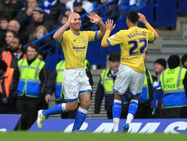 Birmingham City: Murphy and Redmond Celebrate Historic First Goal Against Chelsea in FA Cup Fifth Round (18-02-2012)