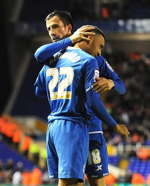 Birmingham City: Nathan Redmond and Keith Fahey Celebrate Their Third Goal Against Blackpool (Npower Championship, 31-12-2011)