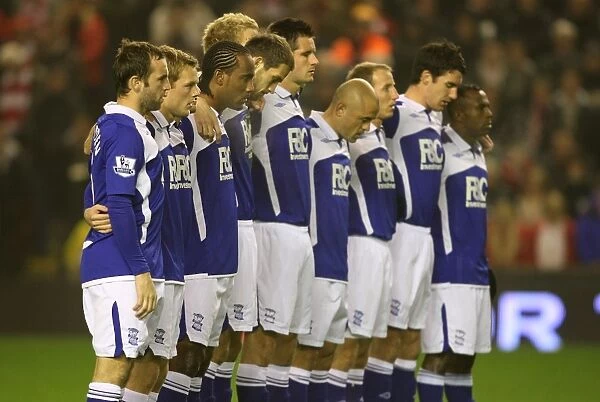 Birmingham City Players Pay Tribute: Remembrance Day Silence at Anfield (Liverpool vs. Birmingham City, 2009)