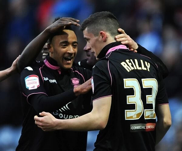 Birmingham City: Reilly and Redmond Celebrate Opening Goal Against Huddersfield in Championship