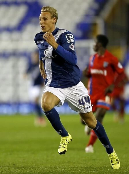 Birmingham City vs Gillingham: Nicolai Brock-Madsen in Action (Capital One Cup Second Round)