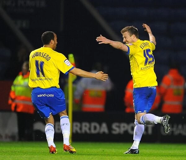 Birmingham City: Wade Elliott and Andros Townsend Celebrate First Goal Against Leicester City in Npower Championship
