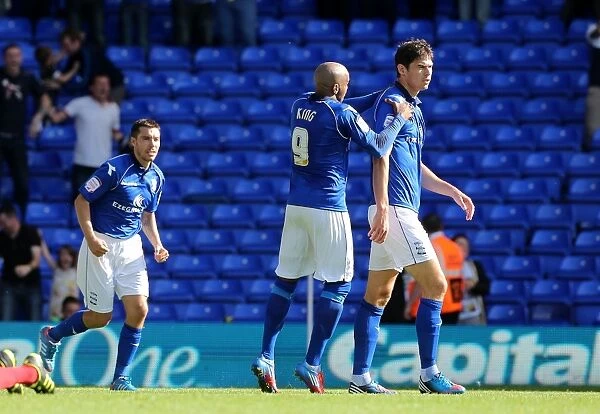 Birmingham City: Zigic and King Celebrate First Goal Against Charlton Athletic in Npower Championship (18-08-2012)