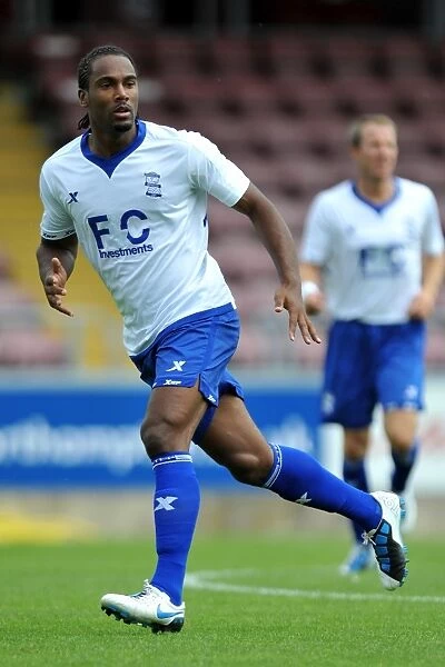 Birmingham City's Cameron Jerome in Action: Clash with Northampton Town at Sixfields Stadium (August 1, 2010)