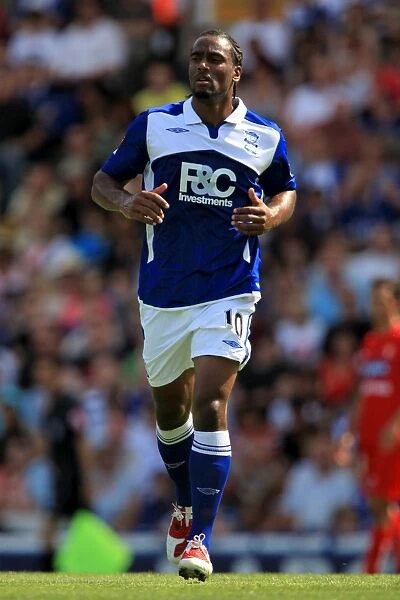 Birmingham City's Cameron Jerome in Action against Real Sporting de Gijon (2009, Pre-Season Friendly at St. Andrew's)