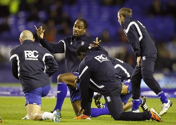 Birmingham City's Cameron Jerome Gears Up for Kick-off Against Everton (Barclays Premier League, March 9, 2011)