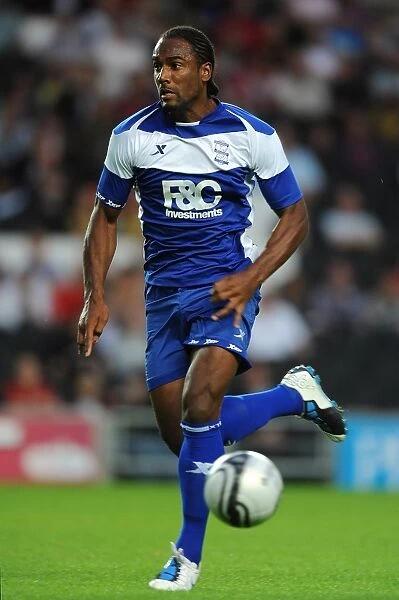 Birmingham City's Cameron Jerome in Thrilling Action against Milton Keynes Dons (03-08-2010)