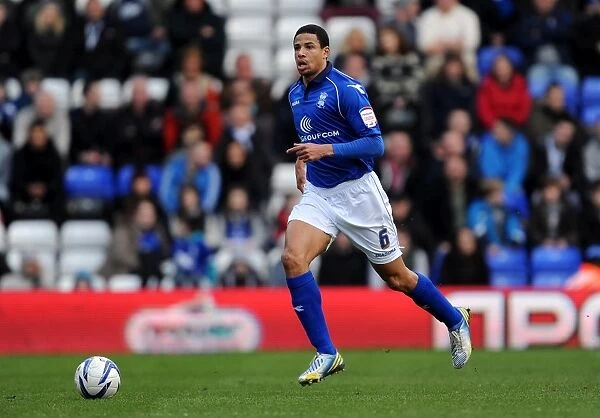 Birmingham City's Curtis Davies in Action Against Watford at St. Andrew's (February 16, 2013)