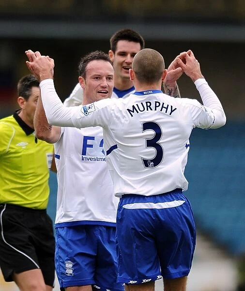 Birmingham City's David Murphy Celebrates Second Goal in FA Cup Third Round Match Against Millwall (08-01-2011)