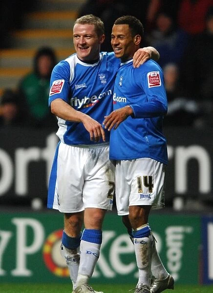 Birmingham City's Double Delight: DJ Campbell and Gary McSheffrey Celebrate Own Goal by Nolberto Solano (0-2), FA Cup Third Round Replay vs. Newcastle United (17-01-2007)
