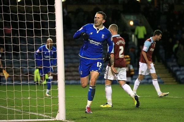 Birmingham City's Double Victory: Jordon Mutch's Goals Secure Championship Win Against Burnley (03-04-2012)