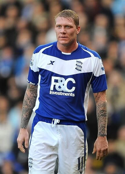 Birmingham City's Garry O'Connor in Action Against Blackpool (Premier League, October 23, 2010, St. Andrew's)