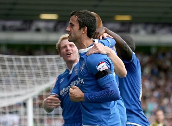 Birmingham City's Keith Fahey Scores First Goal Against Coventry City in Npower Championship (13-08-2011)