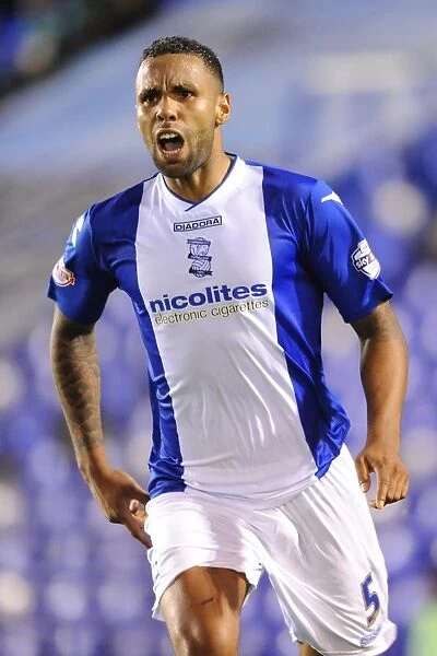 Birmingham City's Kyle Bartley: Celebrating a Hat-trick Against Plymouth Argyle in the Capital One Cup