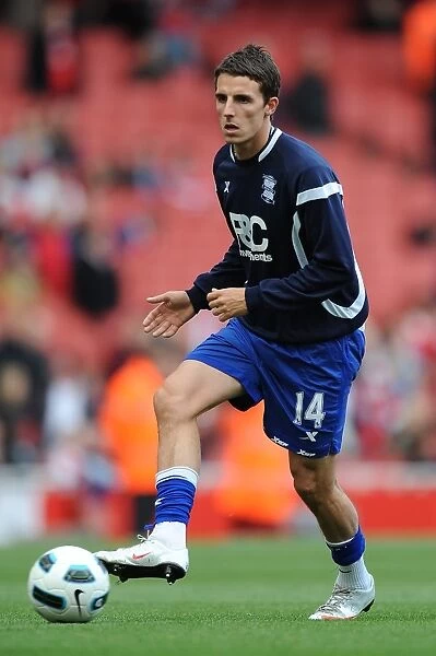 Birmingham City's Matt Derbyshire Goes Head-to-Head with Arsenal at Emirates Stadium (16-10-2010)