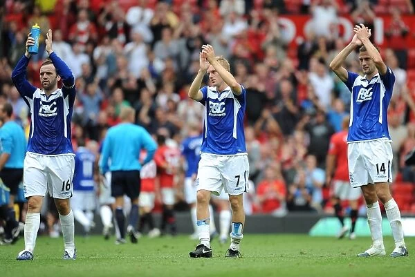 Birmingham City's McFadden, Larsson, and Johnson Show Appreciation to Manchester United Fans After Premier League Match (August 16, 2009)