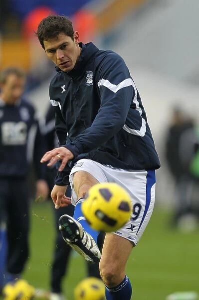 Birmingham City's Nikola Zigic in Action Against Tottenham Hotspur, Barclays Premier League (2010)