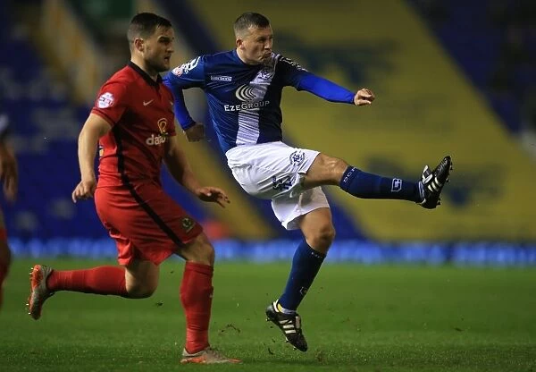 Birmingham City's Paul Caddis Takes Shot Against Blackburn Rovers in Sky Bet Championship Match