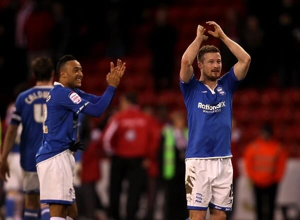 Birmingham City's Wade Elliott and Nathan Redmond: Celebrating a FA Cup Upset Over Sheffield United