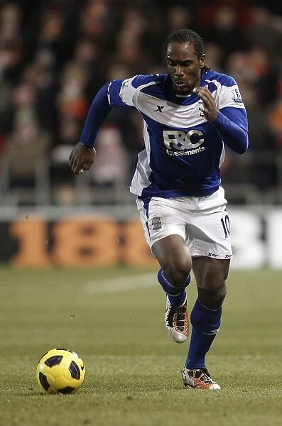 Cameron Jerome Scores the Winning Goal for Birmingham City against Blackpool in the Barclays Premier League (04-01-2011)