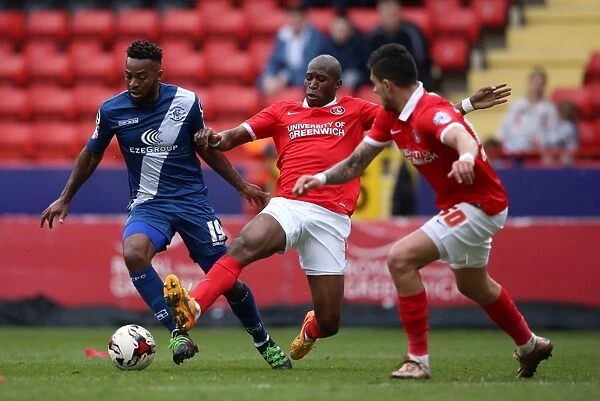 Charlton Athletic vs. Birmingham City: Intense Moment between Rod Fanni and Jacques Maghoma in Sky Bet Championship Match