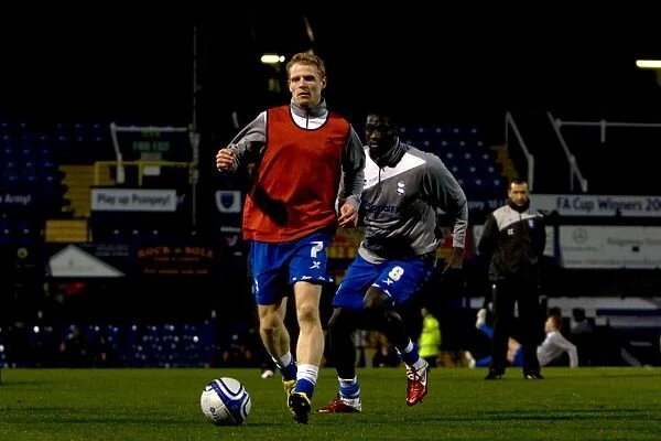 Chris Burke of Birmingham City Focused during Warm-up at Fratton Park against Portsmouth, Npower Championship (20-03-2012)