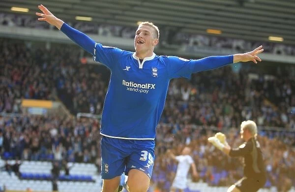 Chris Wood's Double Strike: Birmingham City's Glory Moment Against Leicester City (16-10-2011, St. Andrew's)