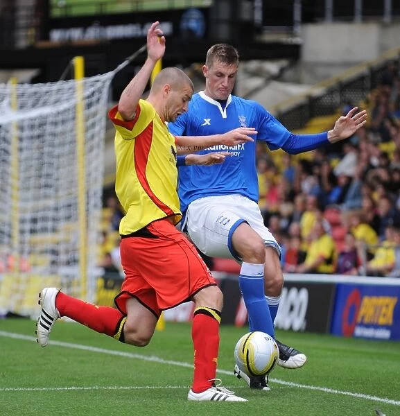 Clash of the Strikers: Dickinson vs. Wood in Birmingham City's Npower Championship Showdown at Vicarage Road