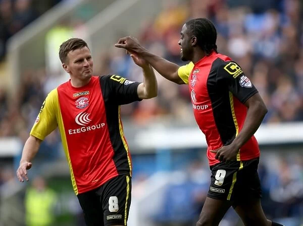 Clayton Donaldson and Stephen Gleeson Celebrate Birmingham City's First Goal in Sky Bet Championship Match against Reading