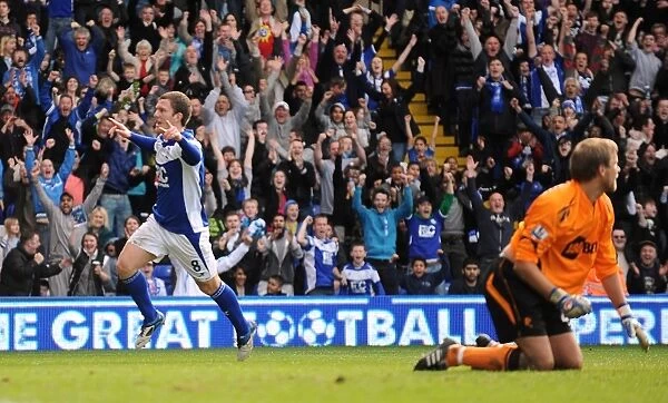 Craig Gardner Scores Birmingham City's Second Goal Against Bolton Wanderers in Barclays Premier League (02-04-2011)