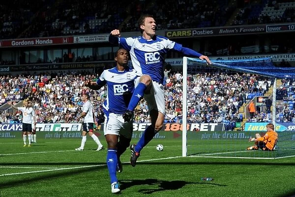Craig Gardner's Goal Celebration: Birmingham City's Second Strike Against Bolton Wanderers (Premier League, 29-08-2010)