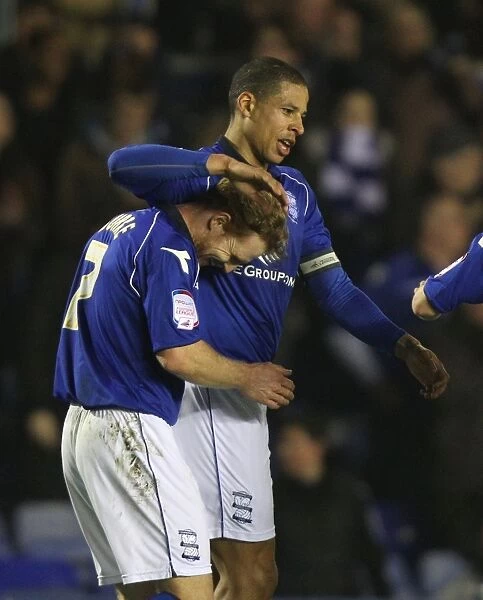 Curtis Davies and Chris Burke: Birmingham City's Unstoppable Goal Celebration Against Blackpool (March 5, 2013)