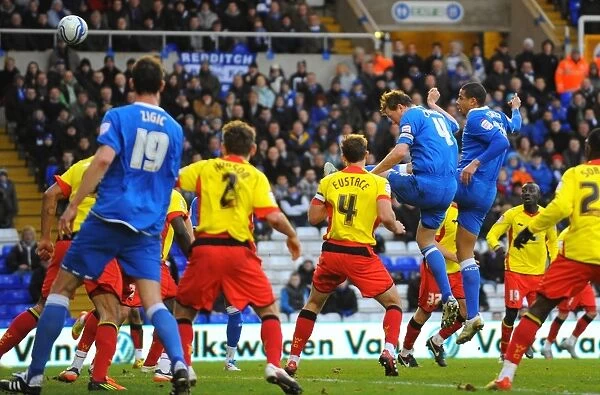 Curtis Davies Scores Opening Goal: Birmingham City vs. Watford (Championship, 21-01-2012)