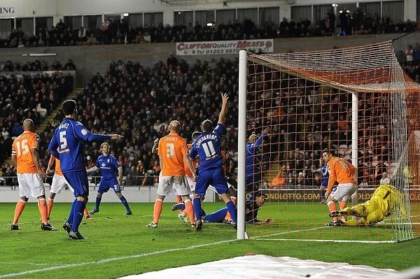 Curtis Davies Scores the Thrilling First Goal: Birmingham City's Victory at Blackpool's Bloomfield Road (Npower Championship 2012)
