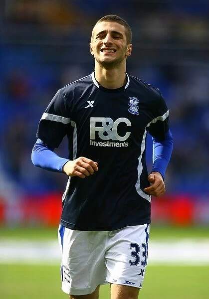 Determined Alpaslan Ozturk in Birmingham City's FA Cup Sixth Round Clash Against Bolton Wanderers at St. Andrew's