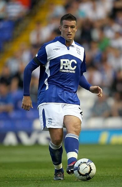 Frank Queudrue in Action: Birmingham City vs. Portsmouth, Barclays Premier League (09-08-2009)