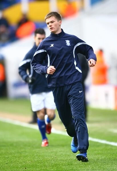 Fraser Kerr of Birmingham City Warming Up Ahead of FA Cup Showdown with Coventry City (January 29, 2011)