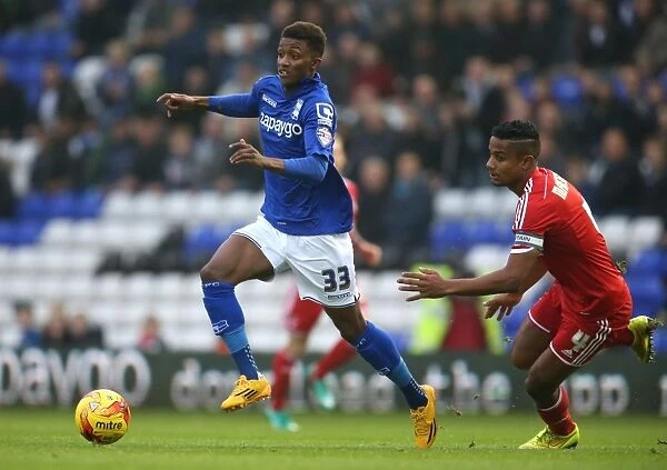 Intense Rivalry: Gray vs Mancienne Battle in Sky Bet Championship Clash between Birmingham City and Nottingham Forest