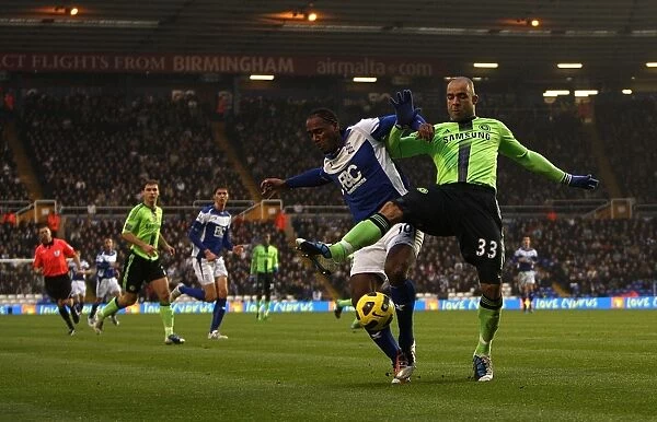Intense Rivalry: Jerome vs. Alex - Battle for the Ball (Birmingham City vs. Chelsea, Premier League 2010)