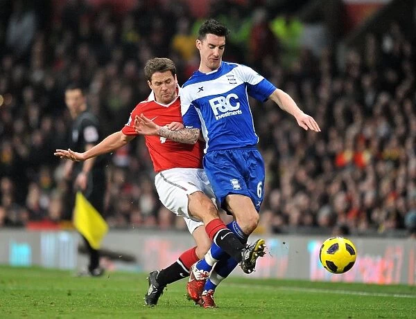 Intense Rivalry: Liam Ridgewell vs. Michael Owen - Premier League Showdown at Old Trafford (January 22, 2011)