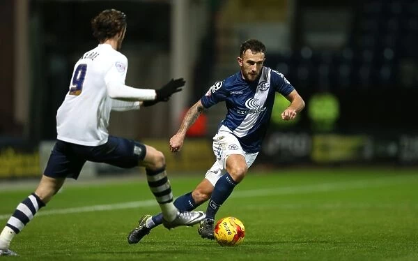 Intense Rivalry: Neal Eardley vs. Will Keane - Battle for Possession in Sky Bet Championship Clash between Preston North End and Birmingham City