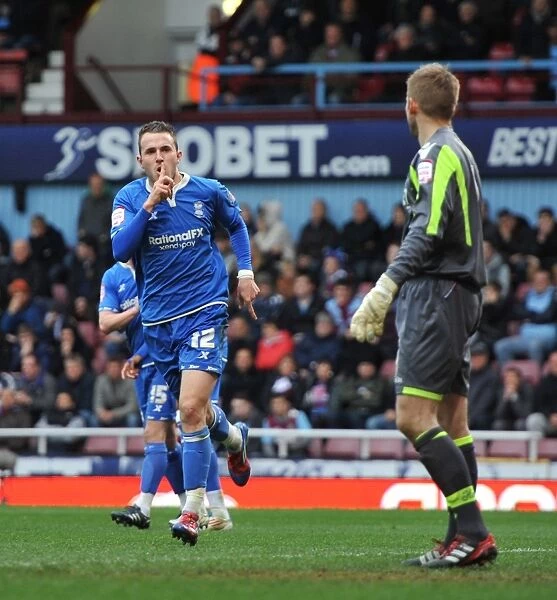 Jordan Mutch Scores First Goal for Birmingham City against West Ham United in Championship Match (09-04-2012)