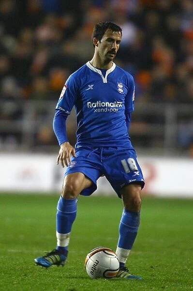 Keith Fahey in Action: Birmingham City vs. Blackpool, Npower Championship (26-11-2011, Bloomfield Road)