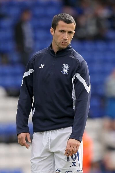 Keith Fahey of Birmingham City in Focus: Warm-Up for Barclays Premier League Clash against Bolton Wanderers (02-04-2011)