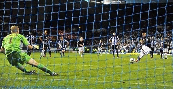 Last-Minute Thriller: Marlon King Scores Dramatic Penalty for Birmingham City against Sheffield Wednesday (Championship 2012-13: Hillsborough)