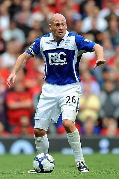 Lee Carsley at Old Trafford: Birmingham City's Battle against Manchester United, August 16, 2009 - Barclays Premier League