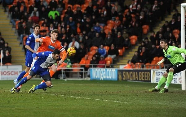 Lee Novak Scores Birmingham City's Second Goal Against Blackpool in Sky Bet Championship (February 22, 2014)