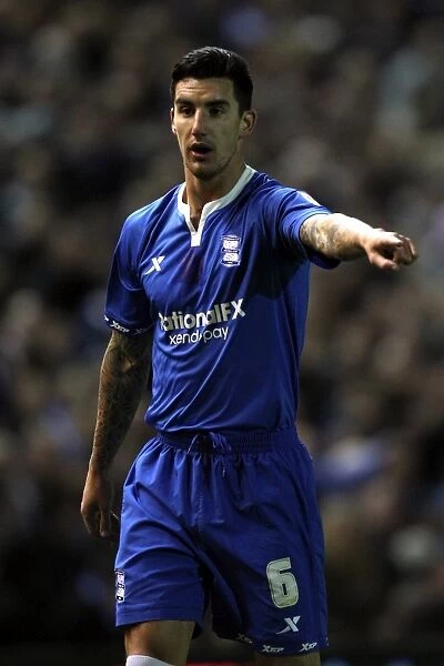 Liam Ridgewell in Action for Birmingham City vs Leeds United at St. Andrew's (Npower Championship, 2011)