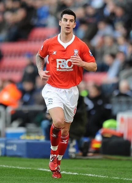 Liam Ridgewell in Action for Birmingham City against Wigan Athletic at DW Stadium (19-03-2011)